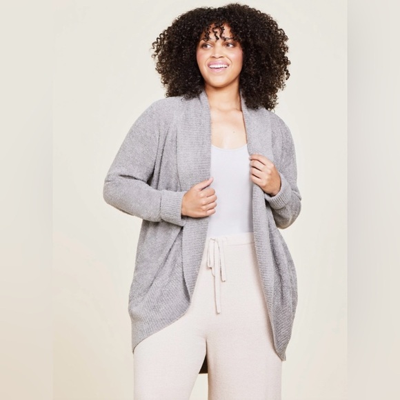 Barefoot Dreams CozyChic Lite® Circle Cardi dove gray size XS/S style #452 - Picture 1 of 6
